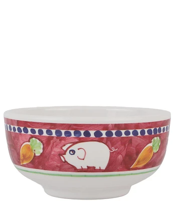 VIETRI Melamine Campagna Porco Pig Print Cereal Bowl