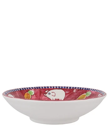 VIETRI Melamine Campagna Porco Pig Print Pasta Bowl