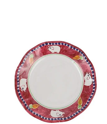 VIETRI Melamine Campagna Porco Pig Print Salad Plate