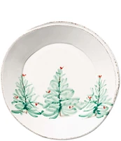 VIETRI Melamine Lastra Holiday Collection Christmas Tree Pasta Bowl