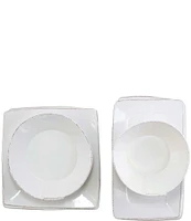 VIETRI Melamine Lastra White Dinner Plate