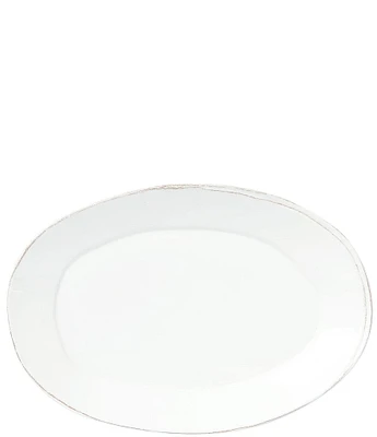 VIETRI Melamine Lastra White Oval Platter