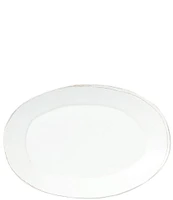 VIETRI Melamine Lastra White Oval Platter