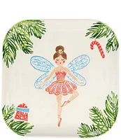 VIETRI Nutcrackers Sugar Plum Fairy Square Platter