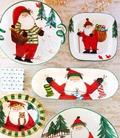VIETRI Old St. Nick Bread Server with Stockings
