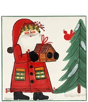 VIETRI Old St. Nick Trivet with Bird House