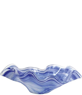 VIETRI Onda Blown Glass Centerpiece Bowl