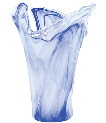 VIETRI Onda Glass Cobalt Vase