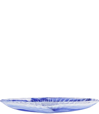 VIETRI Onda Glass Cobalt Long Oval Bowl