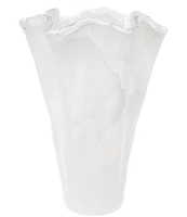 VIETRI Onda Glass White Large Vase