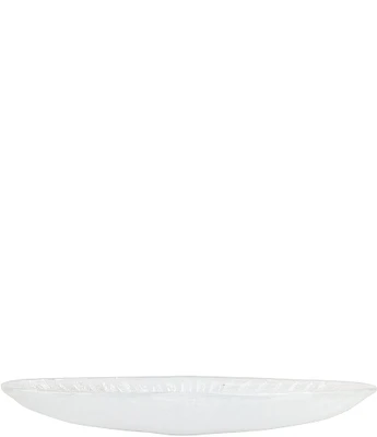 VIETRI Onda Glass White Long Oval Serving Bowl