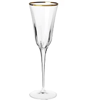 VIETRI Optical Gold Champagne Flute