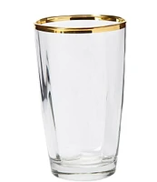 VIETRI Optical Gold Highball Glass