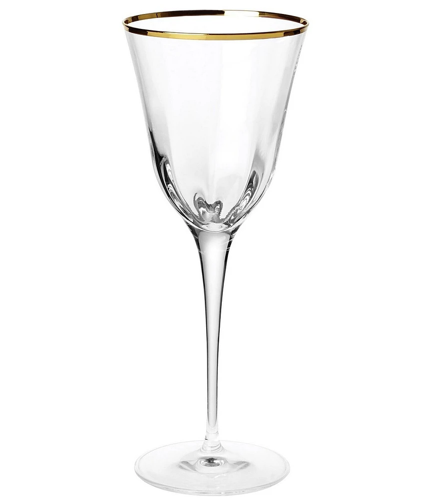 VIETRI Optical Gold Water Glass