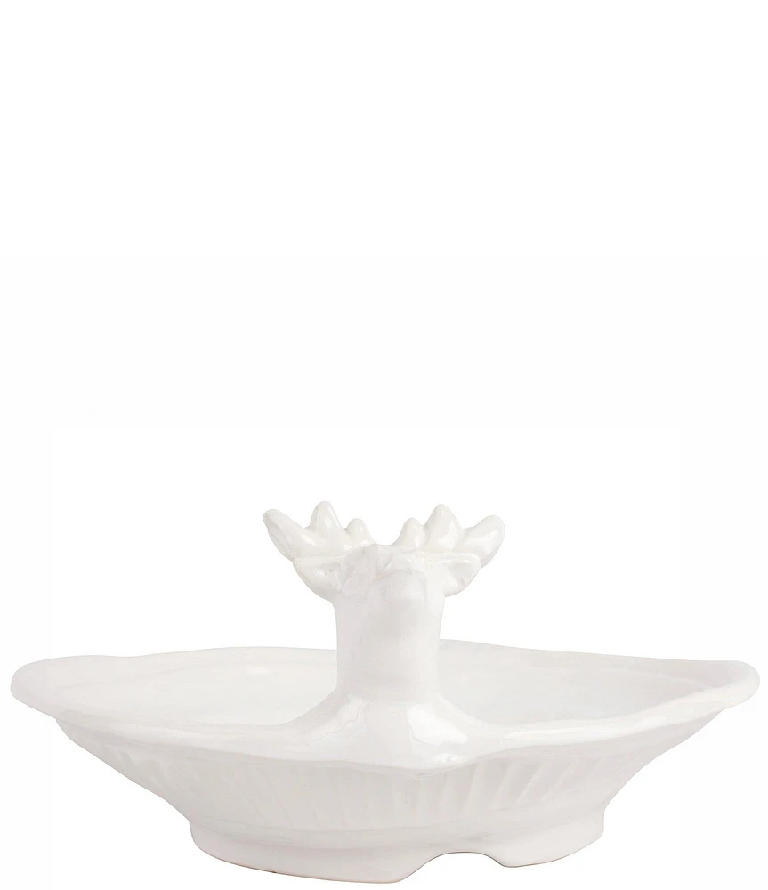 VIETRI Pietra Natale Figural Deer Shallow Bowl