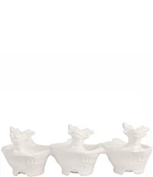 VIETRI Pietra Natale Figural Deer Three-Part Server