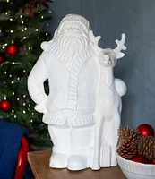 VIETRI Pietra Natale Figural Santa with Deer Figurine