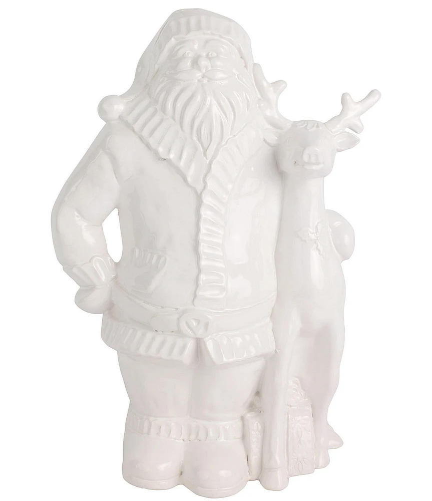 VIETRI Pietra Natale Figural Santa with Deer Figurine