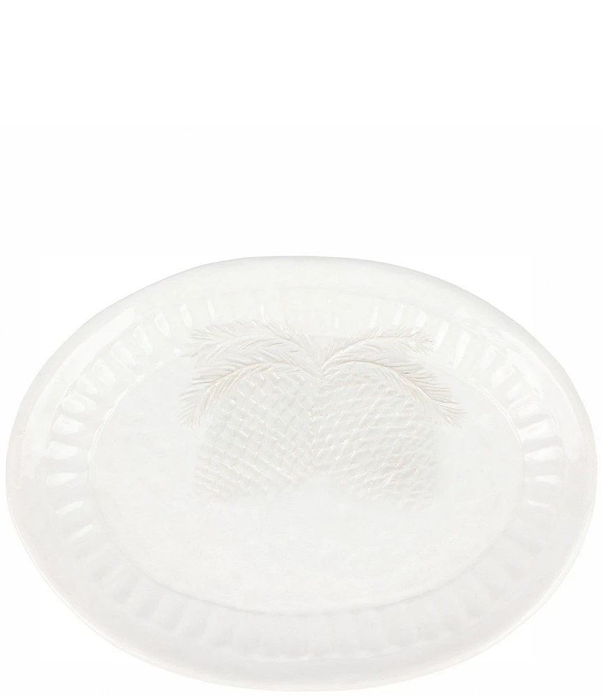 VIETRI Pietra Natale Pinecone Small Oval Platter