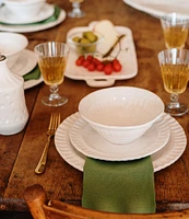 Vietri Pietra Serena Collection White 4-Piece Place Setting