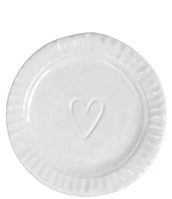 VIETRI Pietra Serena Heart Plate