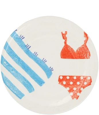 VIETRI Riviera Red Bikini Salad Plate