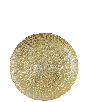 VIETRI Rufolo Glass Gold Crocodile Salad Plate