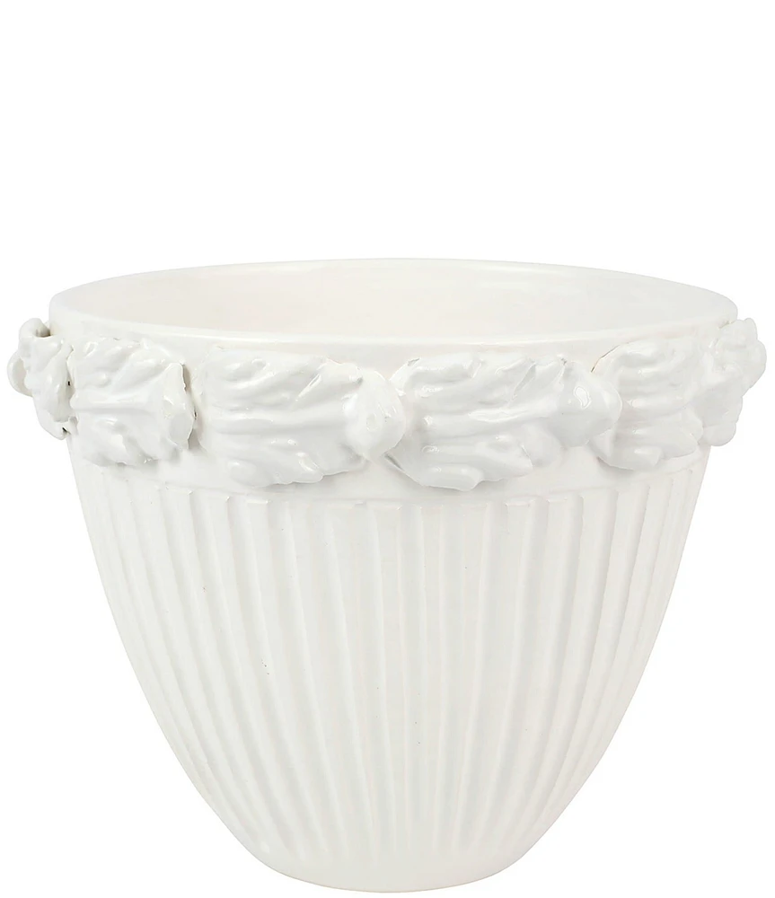 VIETRI Rustic Garden Acanthus Leaf Planter/Cachepot