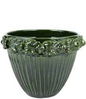 VIETRI Rustic Garden Acanthus Leaf Planter/Cachepot