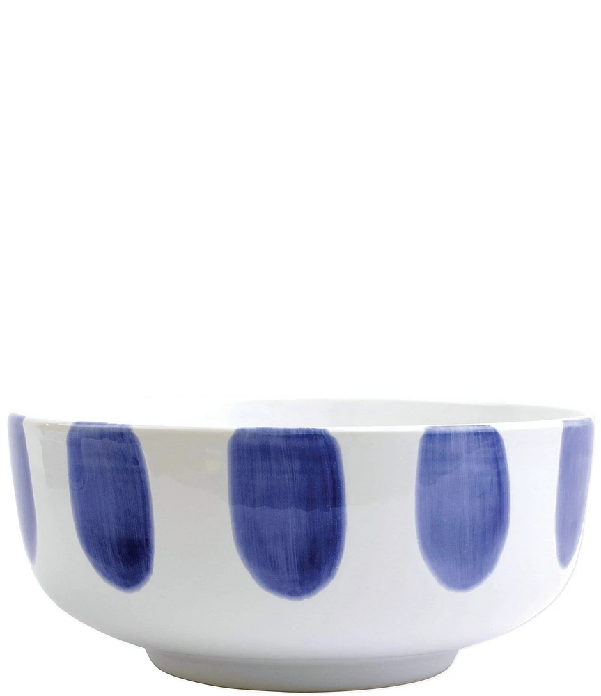 VIETRI Santorini Dot Large Footed Serving Bowl