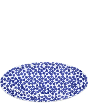 VIETRI Santorini Flower Narrow Oval Platter