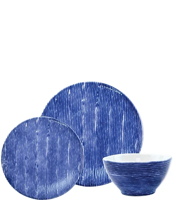VIETRI Santorini Stripe 3-Piece Place Setting