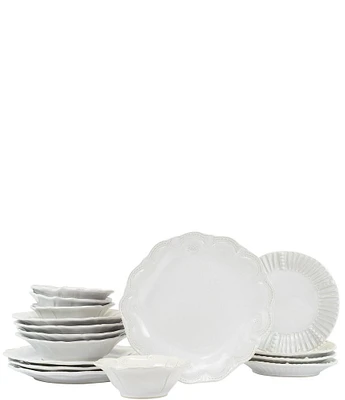 VIETRI Sinc Incanto Stone White Assorted 16-Piece Place Setting