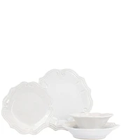 VIETRI Sinc Incanto Stone White Baroque Four-Piece Place Setting