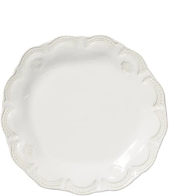 VIETRI Sinc Incanto Stone White Lace Dinner Plate