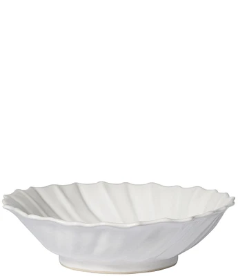 VIETRI Sinc Incanto Stone White Ruffle Large Bowl