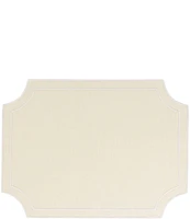 VIETRI Tessuti Ivory Rectangular Placemats with White Stitching, Set of 4