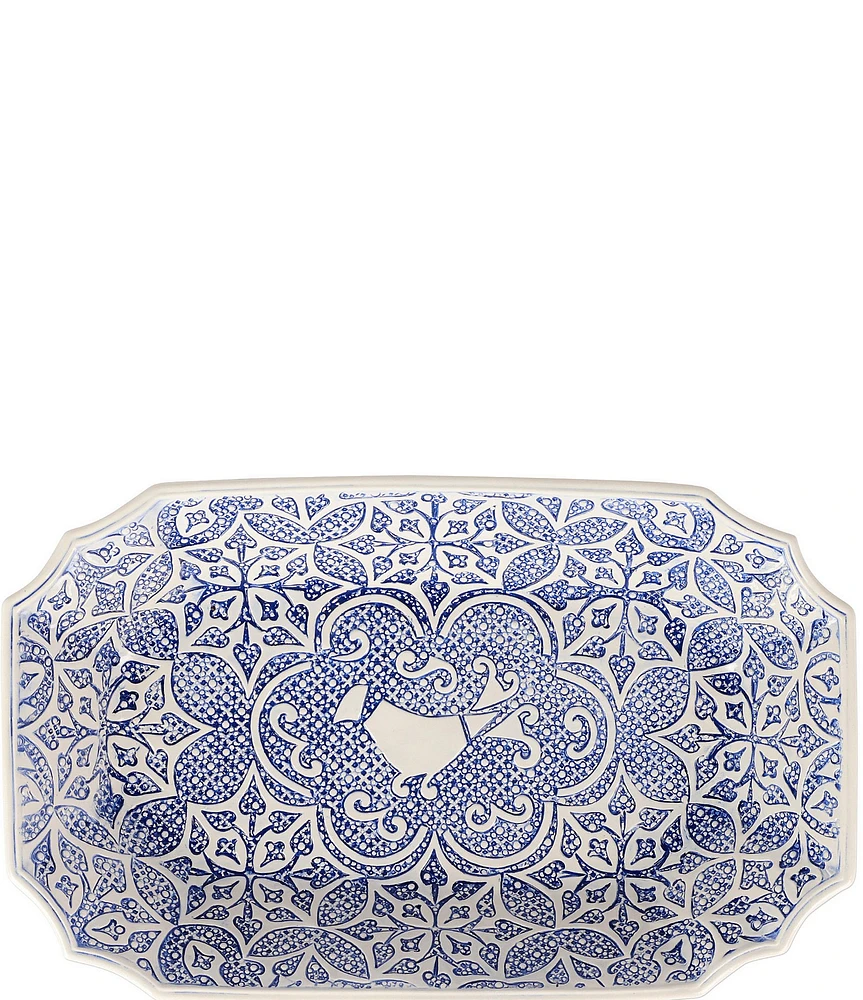 VIETRI Uccello Blu Oval Bowl