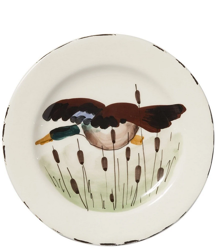 VIETRI Festive Fall Collection Wildlife Mallard Salad Plate