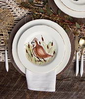 VIETRI Festive Fall Collection Wildlife Quail Salad Plate