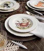 VIETRI Festive Fall Collection Wildlife Quail Salad Plate