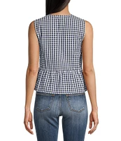 Vigoss Gingham Sleeveless Top
