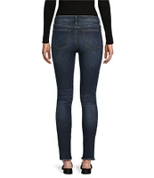 Vigoss Jagger Mid Rise Destructed Frayed Hem Skinny Jeans