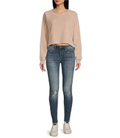 Vigoss Jagger Mid Rise Destructed Skinny Jeans