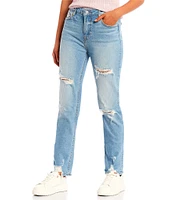 Vigoss High Rise Distressed Straight Jeans