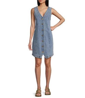 Vigoss Sleeveless Denim Dress