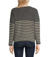 Vigoss Striped V-Neck Pullover