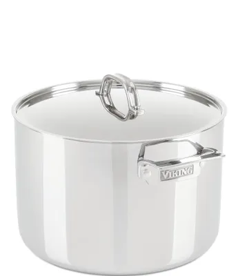 Viking 3-Ply Stainless Steel Stock Pot With Lid, 12-Quart