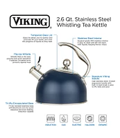 Viking 2.6 Qt Stainless Steel Whistling Kettle w/ 3-Ply Base