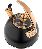 Viking 2.6-Quart Matte Black & Copper Stainless Steel Tea Kettle